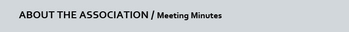 About The Association - Meeting Minutes